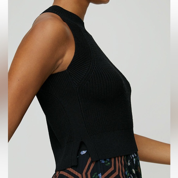 WILFRED | Crevier black knit sleeveless top - Picture 6 of 12